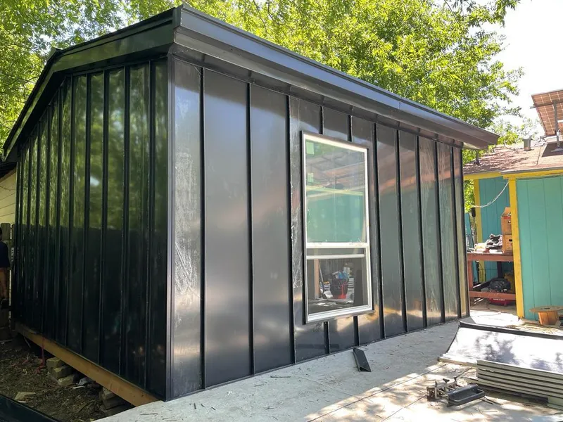 Black standing seam metal wall panels for Metal Roof Installation in West Sacramento